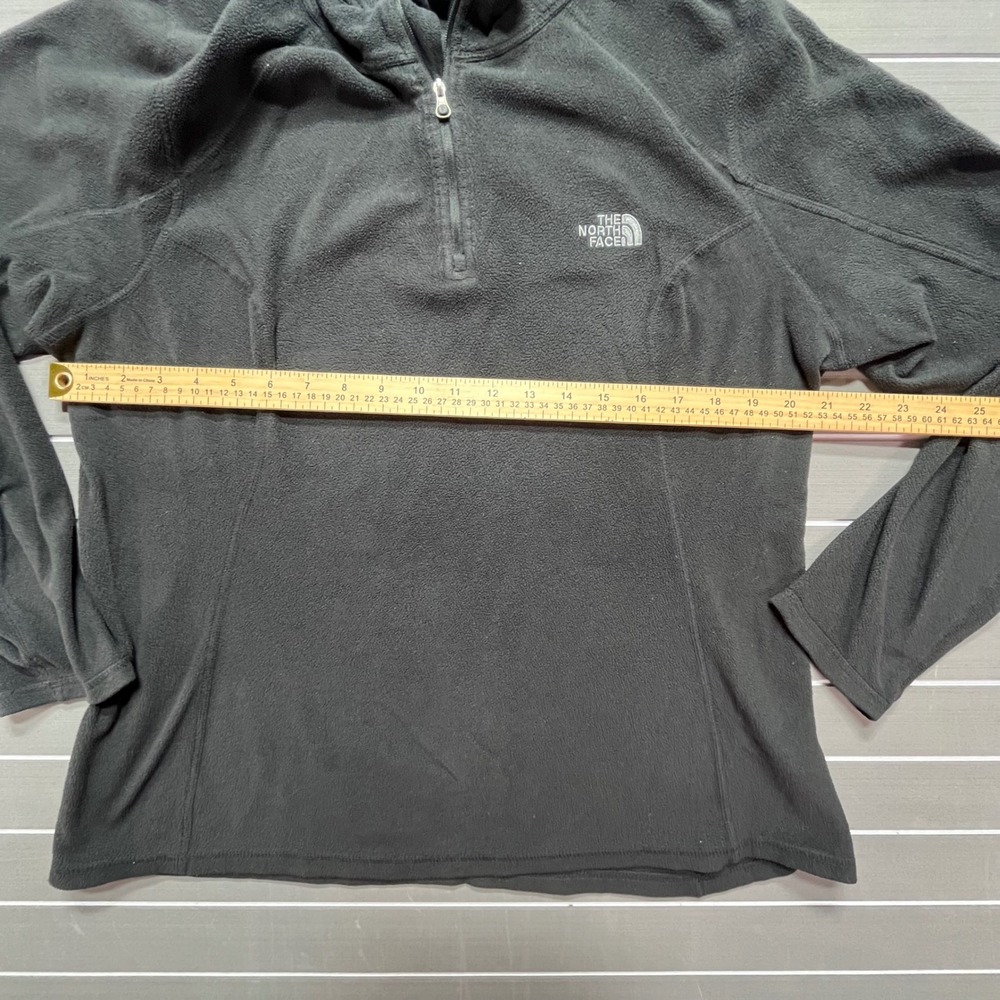 The North Face Womens Fleece 1/4 Zip Pullover Sweatshirt Dark Gray XL - Picture 7 of 8